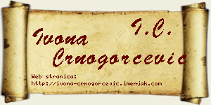 Ivona Crnogorčević vizit kartica
